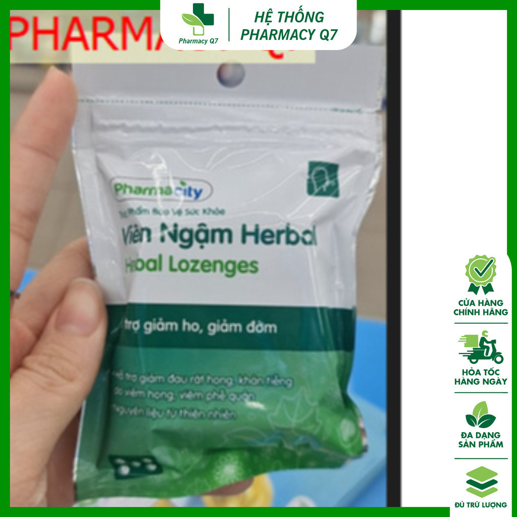 Viên ngậm Pharmacity Herbal Lozenges (Gói 10 viên)