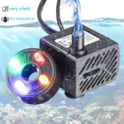 RGB Submersible Pump Fountain with Adjustable Flow for Aquariums