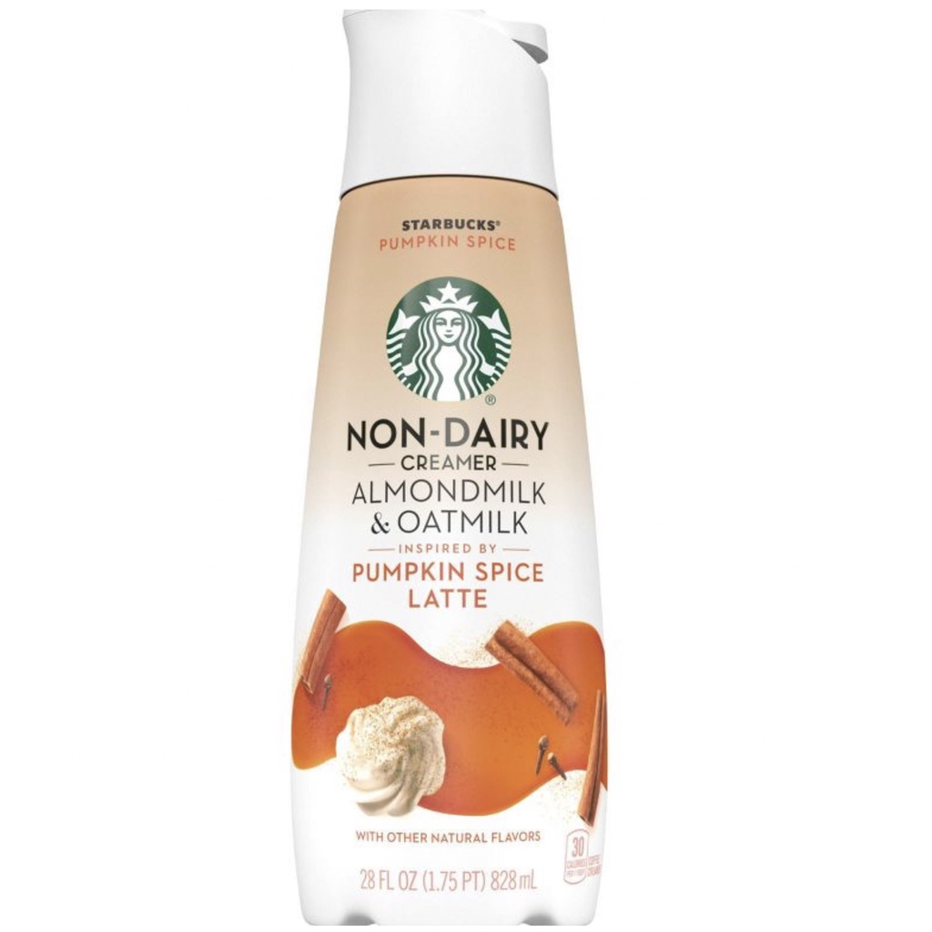 KEM SỮA LỎNG YẾN MẠCH-HẠNH NHÂN VỊ PUMPKIN SPICE Starbucks Non-Dairy Almondmilk & Oatmilk Coffee Creamer, 828ml (28 oz) - SẢN PHẨM RẤT ĐƯỢC ƯA CHUỘNG TRÊN THỊ TRƯỜNG KHÁCH YÊU TRẢI NGHIỆM THỬ NHÉ SẢN PHẨM TỐT CHẤT LƯỢNG CAO