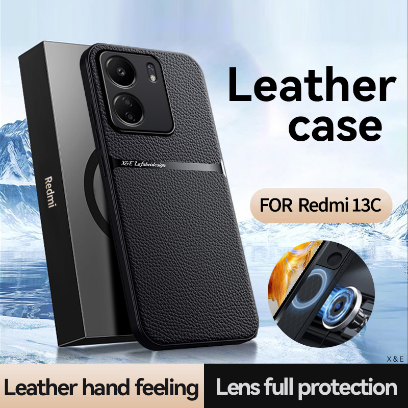 Cho Xiaomi Redmi 13C 4G trường hợp da giữ từ tính vỏ điện thoại cho Xiaomi Redmi 13C 13 C redmi13c Ố