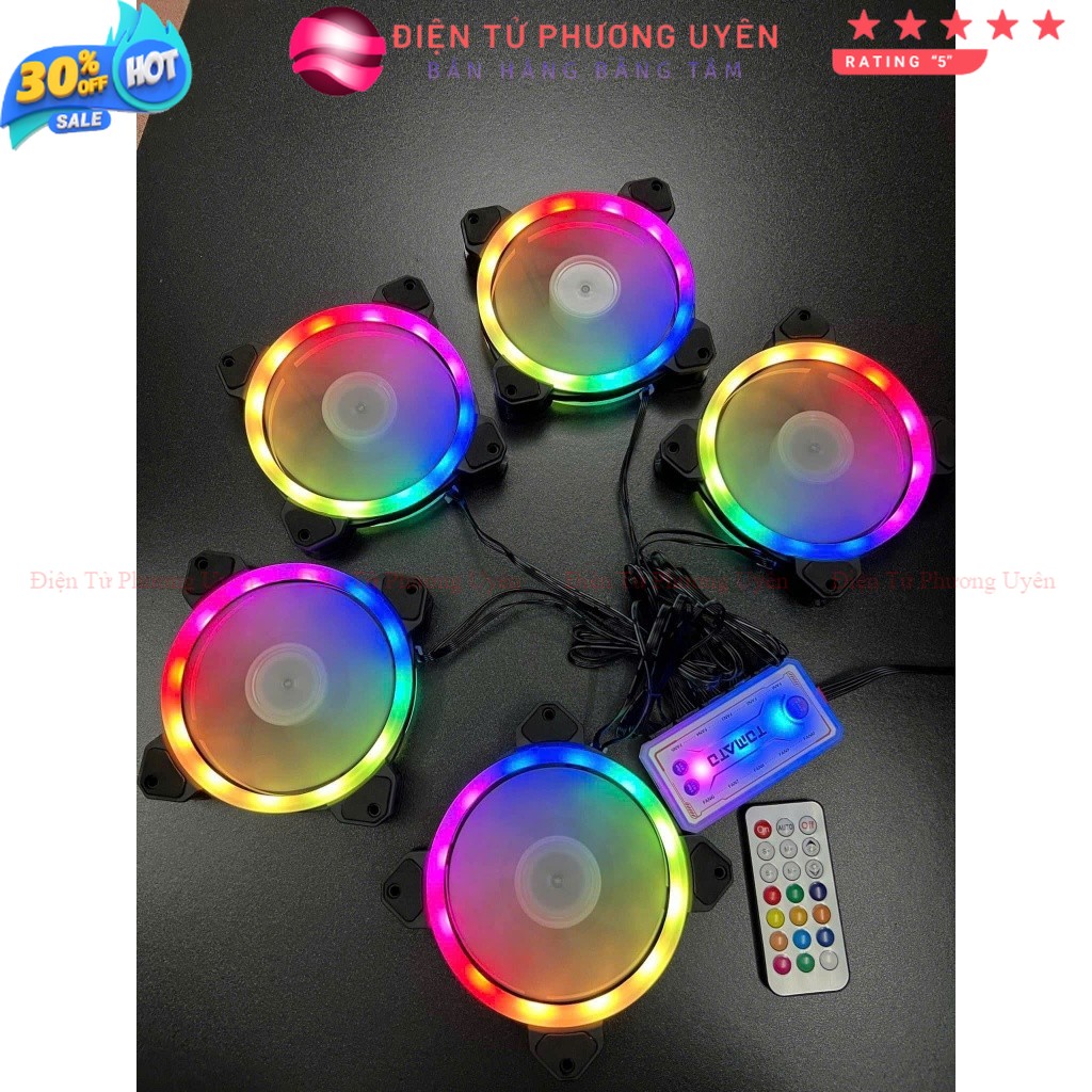 Quạt tản nhiệt, Fan Led RGB Tomato V1 Led RGB - Đồng Bộ Hub Coolmoon - Điện Tử Phương Uyên