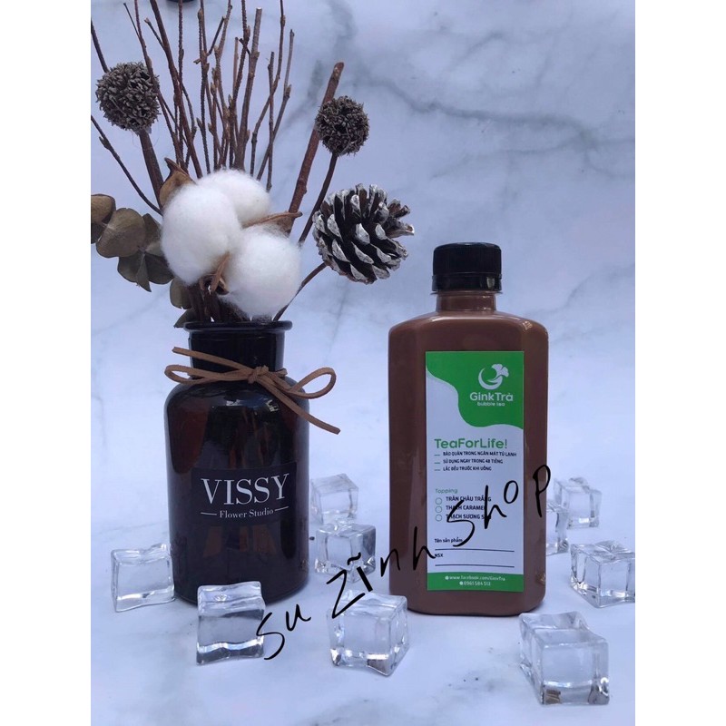 Chai nhựa 330 ml dẹp kèm nắp