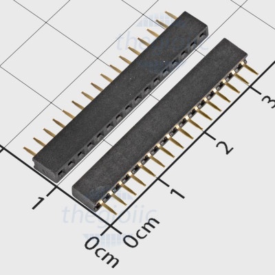 [10 Cái]- Hàng Rào Cái Đơn 2.0mm 16 Chân 1 Hàng Cao 4.3mm Xuyên Lỗ