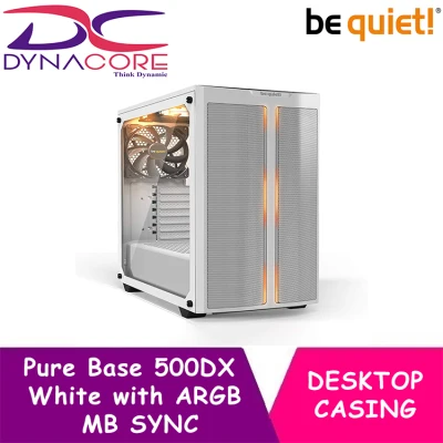 DYNACORE - Bequiet Pure Base 500DX White with ARGB MB SYNC Casing