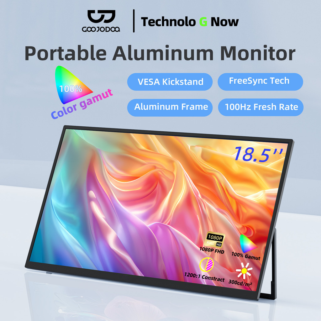 GOOJODOQ หน้าจอขยาย หน้าจอ IPS มุมกว้างขนาด 18.5 นิ้วที่ยอดเยี่ยม 1080P FHD ภาพสดใส ดีไซน์บางเฉียบและพกพา ราคา 3,800 บาท*ส่งฟรี