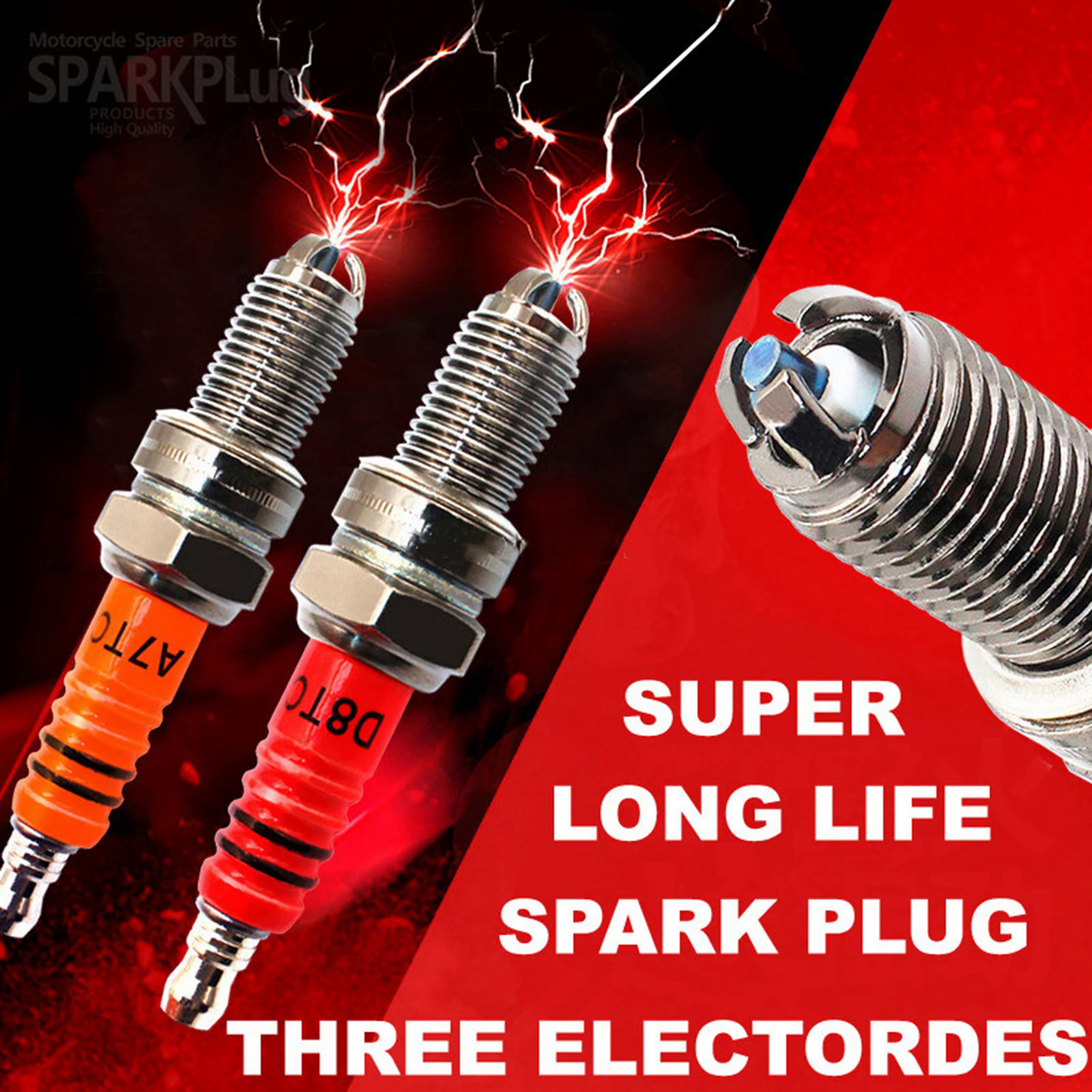 Hiệu suất cao xe máy 10mm bugi d8tjc cho 50cc-150cc cho ATV GY6 50cc 110cc 125cc 150cc xe máy cắm