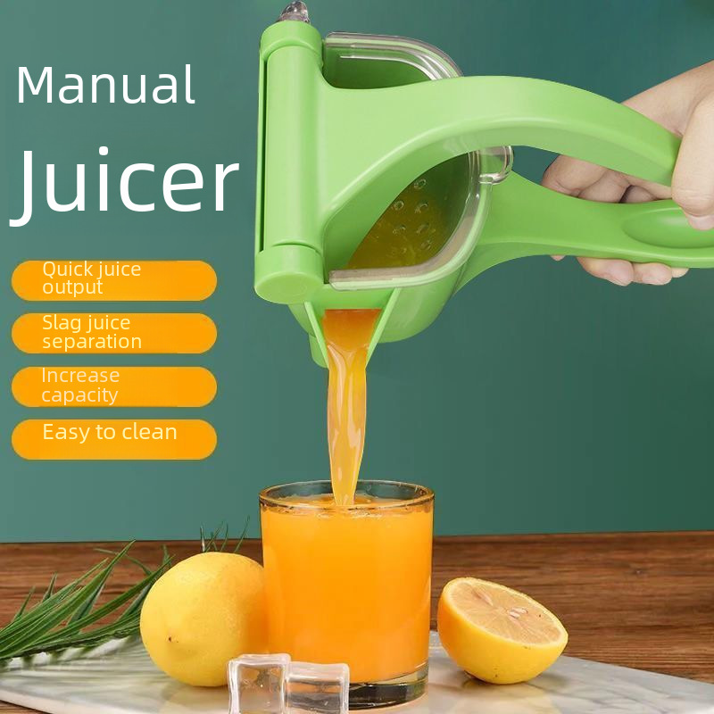 เครื่องคั้นน้ำผลไม้แบบแมนนวลมัลติฟังก์ชั่ในครัวเรือนขนาดเล็กเครื่องคั้นน้ำมะนาวแบบใช้พลาสติก ราคา 16 บาท*ส่งฟรี