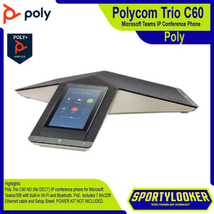 POLY POLYCOM TRIO C60 ND IP CONFERENCE PHONE- Shelishop13 Harga  16,819,000 Ringgit*Penghantaran Percuma