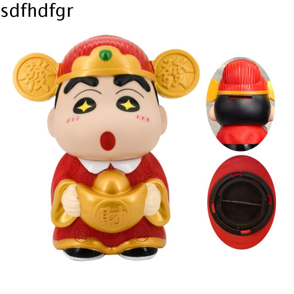 SDFHDFGR Thần Tài Heo đất Shin-Chan bút chì màu Mô hình nhân vật Bể tiết kiệm Hộp đựng bút chì Shin 