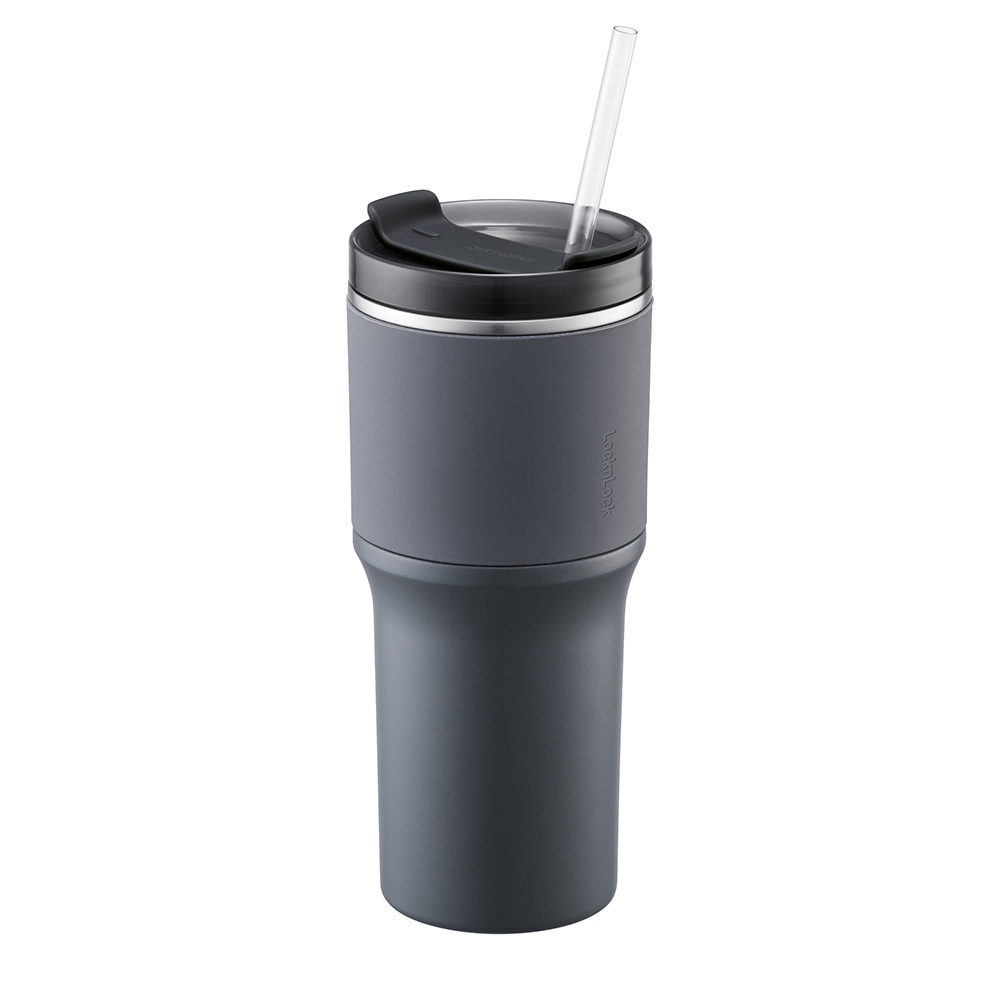 Bình giữ nhiệt sơn tĩnh điện Lock&Lock Metro Drive 650ml kèm ống hút và cọ rửa - LHC4277S (3 màu) ch