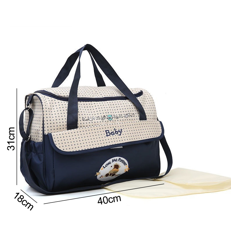 LUCKYBABE Stylish Waterproof Large Capacity Diaper Bag - Multifunctional Mommy & Baby Tote Organizer