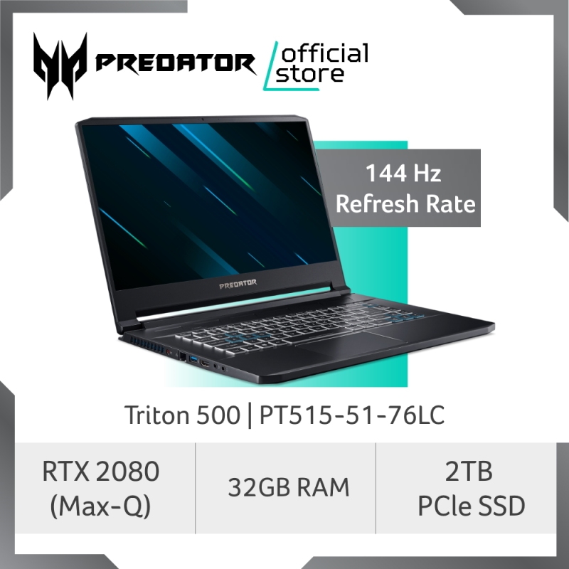 Predator Triton 500 PT515-51-76LC with 9th Gen Intel i7 Processor and RTX 2080 (Max-Q) Graphics card