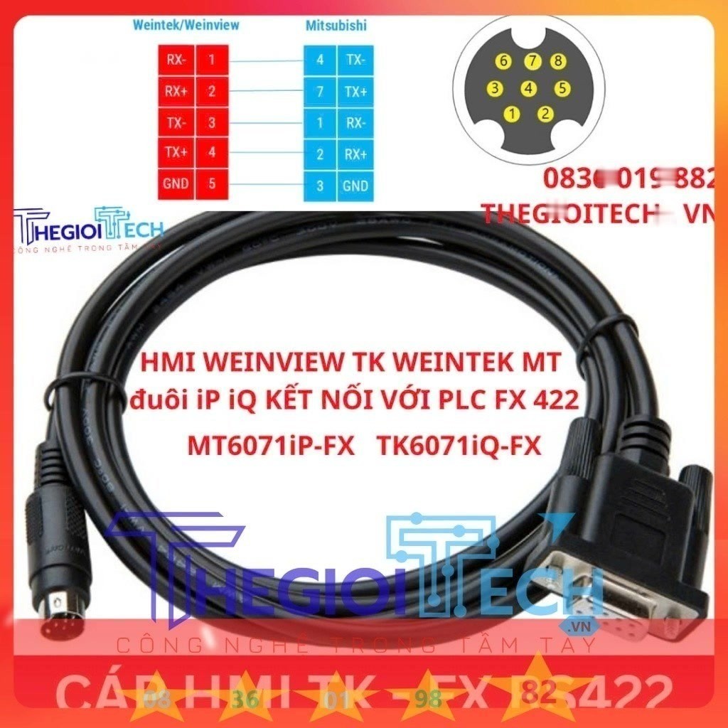 Tổng hợp Cáp kết nối màn hình Cảm ứng - 5M - Dòng iP iQ TK6071-FX