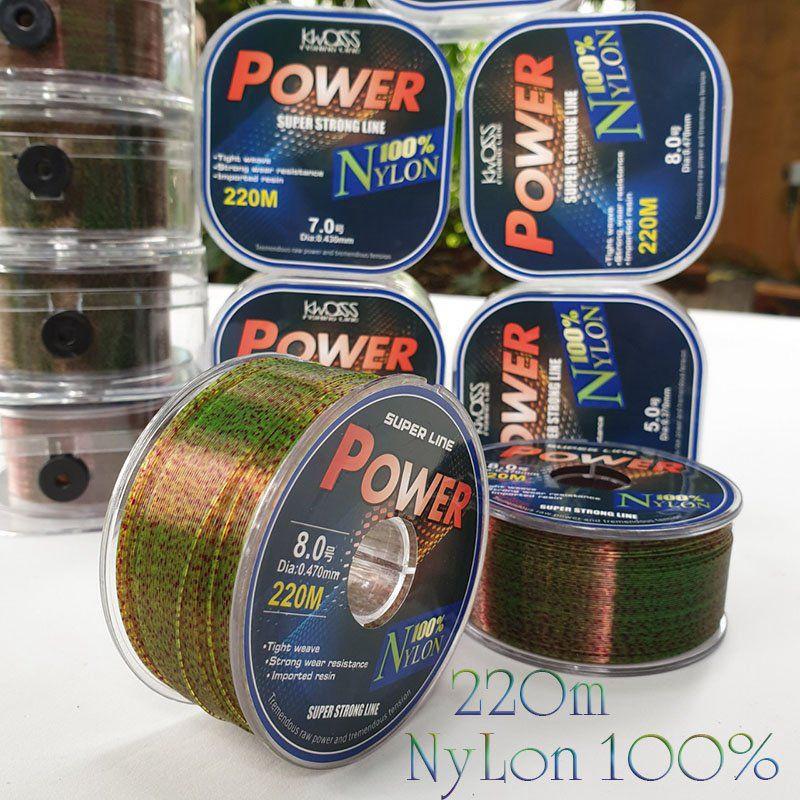 Cước câu cá 3D Եàng hình 220m 3D dây câu cá Nylon Super power