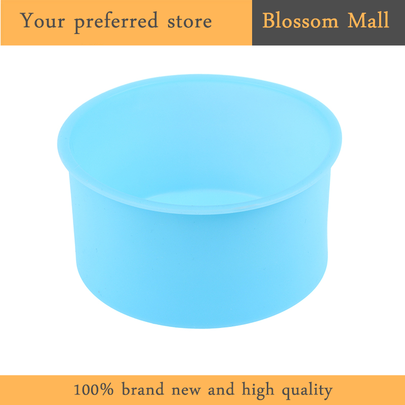 [Blossom] 1PC 4 inch Silicone bánh nhỏ khuôn tròn khay nướng bánh tự làm không dính Silicone khuôn nướng chảo nướng tái sử dụng khay làm bánh