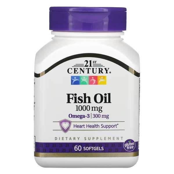 in stock American 21st Century deep sea fish oil 0mega-3 soft capsule 1000mg 120 tablets