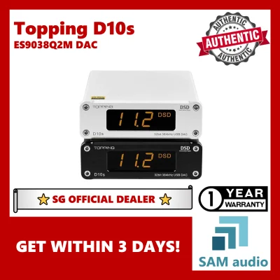 [SG] Topping D10s, ES9038Q2M DAC Hi-Res Audio, XMOS XU208 USB (o/p to Amplifier), Hifi Audio