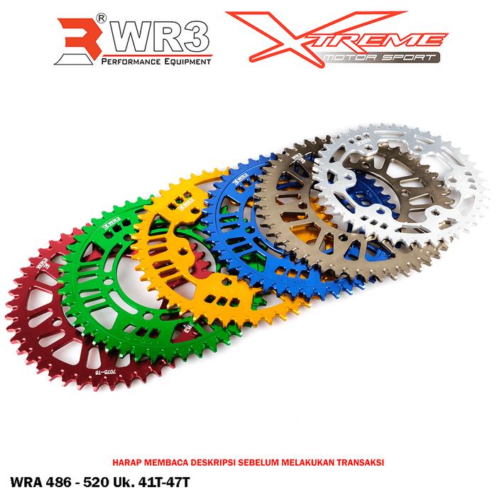 GEAR BELAKANG WR3 WRA 486 - 520 NINJA 250 / 250 R / Z250 FI / R25 / MT 25 / VERSYS 250 Harga 1,252,000 rupiah*Gratis Ongkir