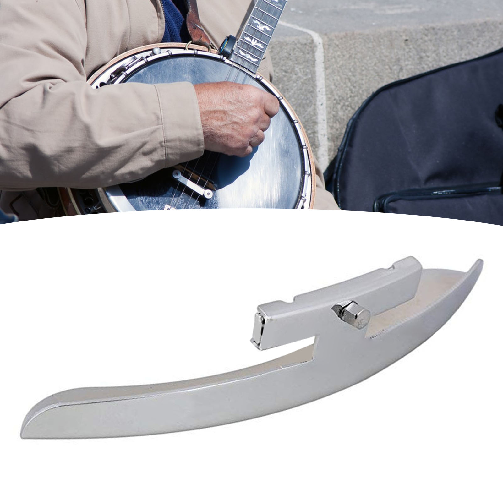 Banjo nâng đỡ cánh tay Tấm bảo vệ Dễ dàng cài đặt banjo tay vịn phụ kiện kim loại thiết kế thông dụng để chơi