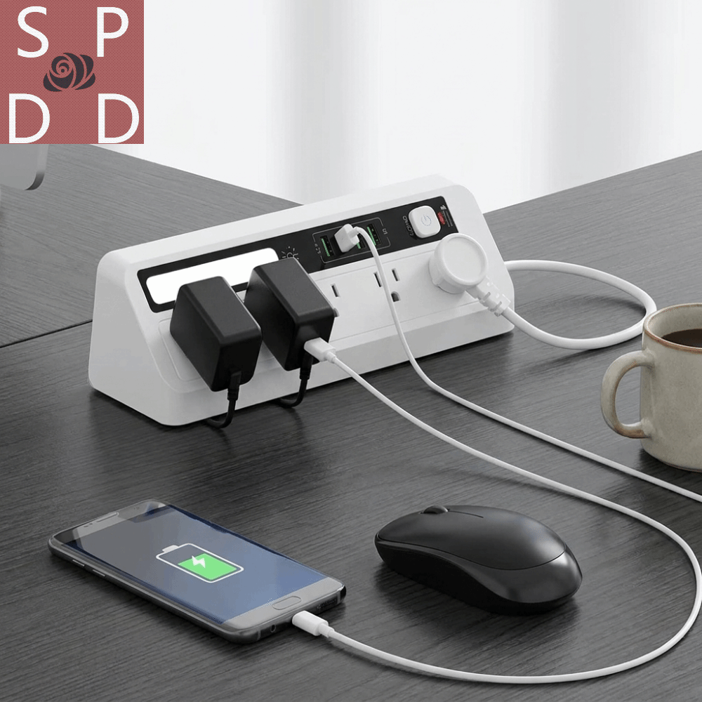 SPDD 3 màu Thanh sạc để bàn Kích hoạt bằng cảm ứng 2AC 2USB Trạm sạc USB Ánh sáng xung quanh Nhỏ gọn, dễ mang theo Sạc đèn ngủ Khu vực làm việc tại nhà Giá 617,474 Đồng*Miễn phí vận chuyển
