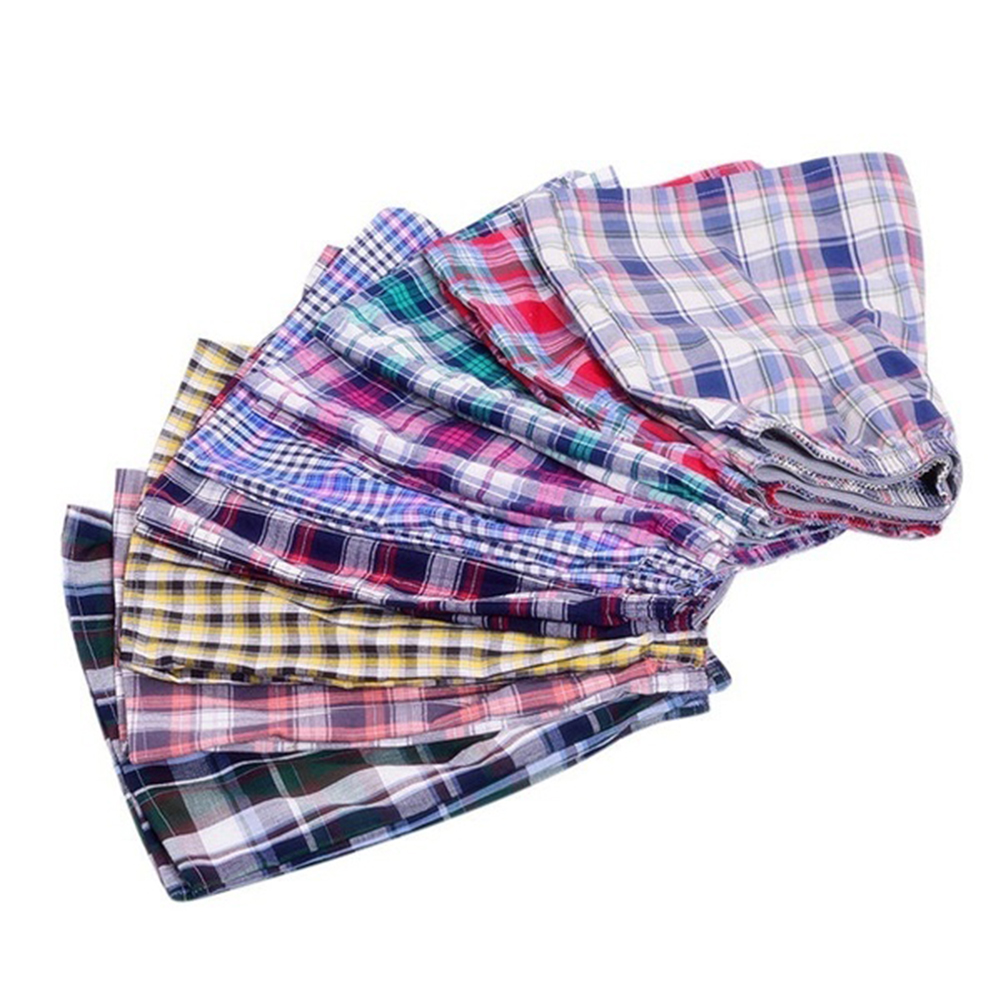 [bbees] New Plaid Print Beach Shorts Men Quick Dry Swimwear Beach Pants Warm Color Discoloration Shorts Swimming Surfing Board Shorts