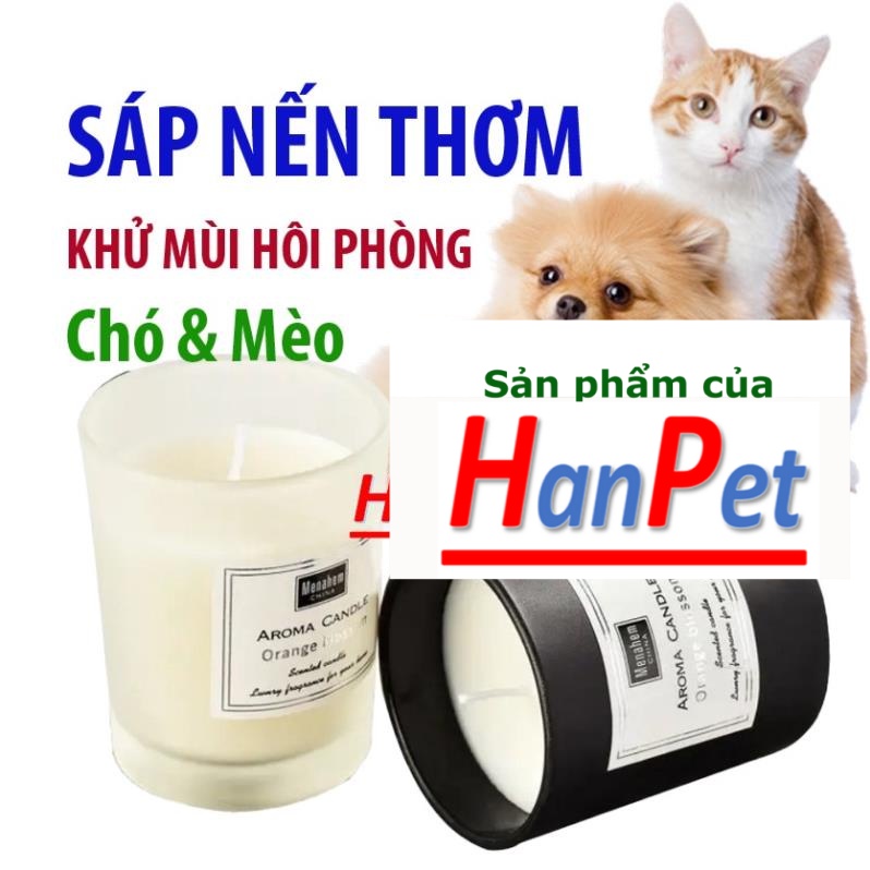 Sáp nến thơm khử mùi hôi phòng chó mèo