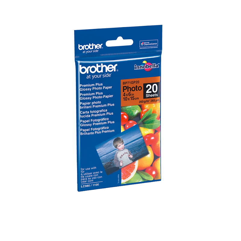 Brother BP71GP20 4 x 6 Glossy Photo Paper (20 Sheets) Singapore