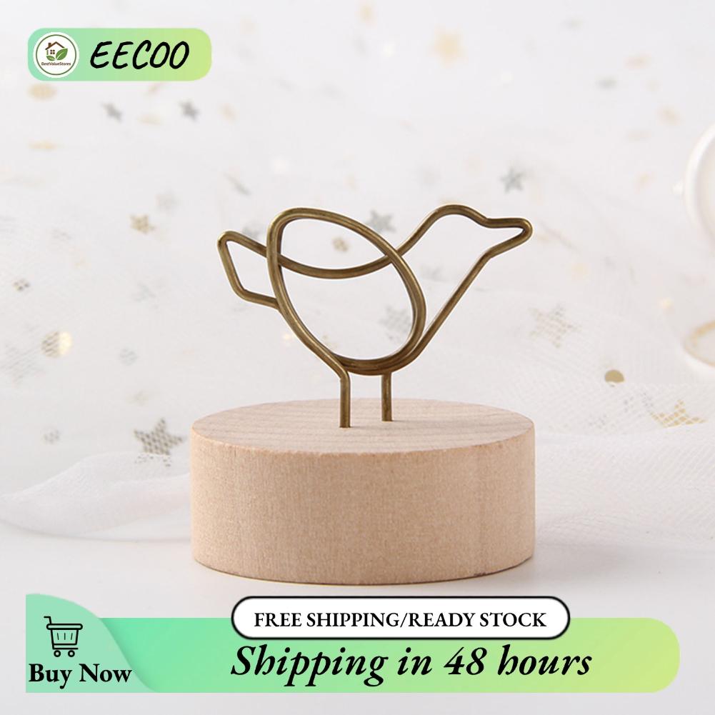 EECOO Hộp đựng thẻ để bàn Thiết kế độc đáo dễ thương Hộp đựng ảnh danh thiếp có đế gỗ để trang trí văn phòng tại nhà