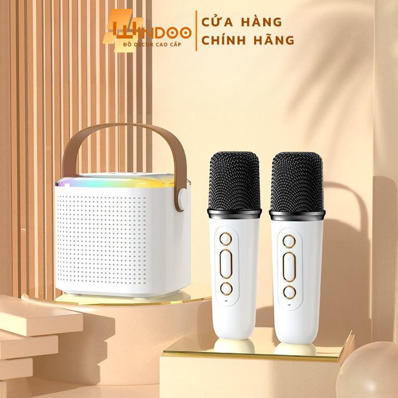 Loa bluetooth karaoke âm thanh chất lượng cao bass mạnh pin khoẻ tặng kèm mic hát