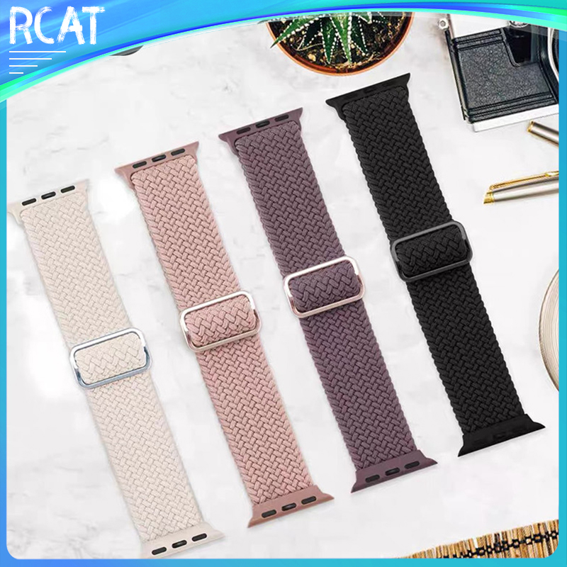 สายยางยืดไนลอน For IWatch smart Watch Ultra 2/Ultra Series 10 9 8 7 5 6 4 3 SE 49มม 45มม 46มม 44มม 42มม 40มม 38มม เทปถัก ราคา 33 บาท*ส่งฟรี