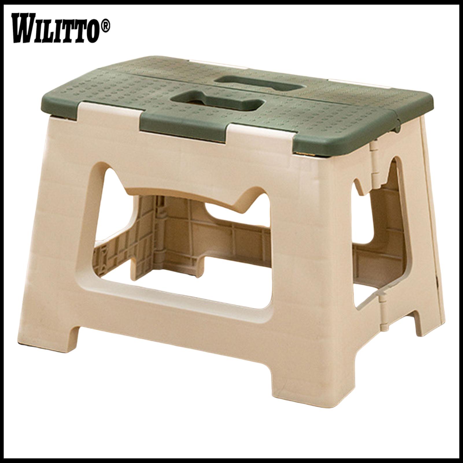 Stable and Strong Folding Stool Thickened Material Stool Portable Folding Step Stool with Handle – Stable Collapsible Kids Adult Seat for Kitchen Bathroom Camping Fishing Outdoor Use – Strong ราคา 468 บาท*ส่งฟรี