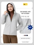 Áo khoác gió nữ YODY cản gió cản bụi chống thấm nước, form basic, có mũ - WCWC26S001