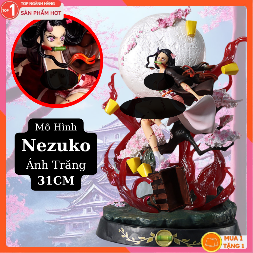 Mô Hình Nezuko Ánh Trăng 31CM Mô hình Kimetsu no Yaiba Figure Mô Hình Anmie Thanh Gươm Diệt Quỷ