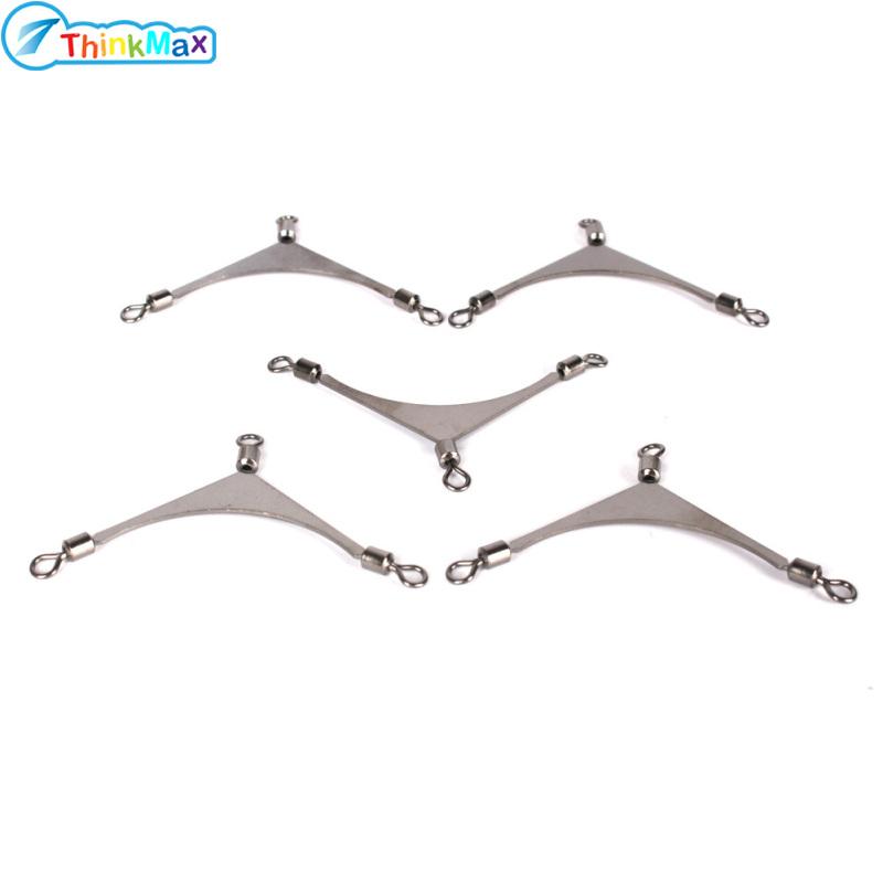Fishing Swivel Bifurcated American Pole Rotary Ring Metal Separator Hook Device High Speed Connector Fishing Gear Accessories ราคา 8 บาท*ส่งฟรี