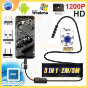 HD 1200P Waterproof Endoscope Camera with Type-C/USB, 6LEDs