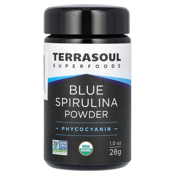 Bột tảo xoắn xanh hữu cơ, Terrasoul Superfoods, Phycocyanin, 1 oz (28 g)