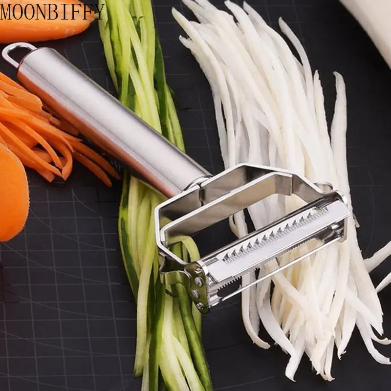Dao bào sợi, bào lát, bào vỏ rau củ quả, dao bào 2 lưỡi đa năng bằng inox - vegetable peeler