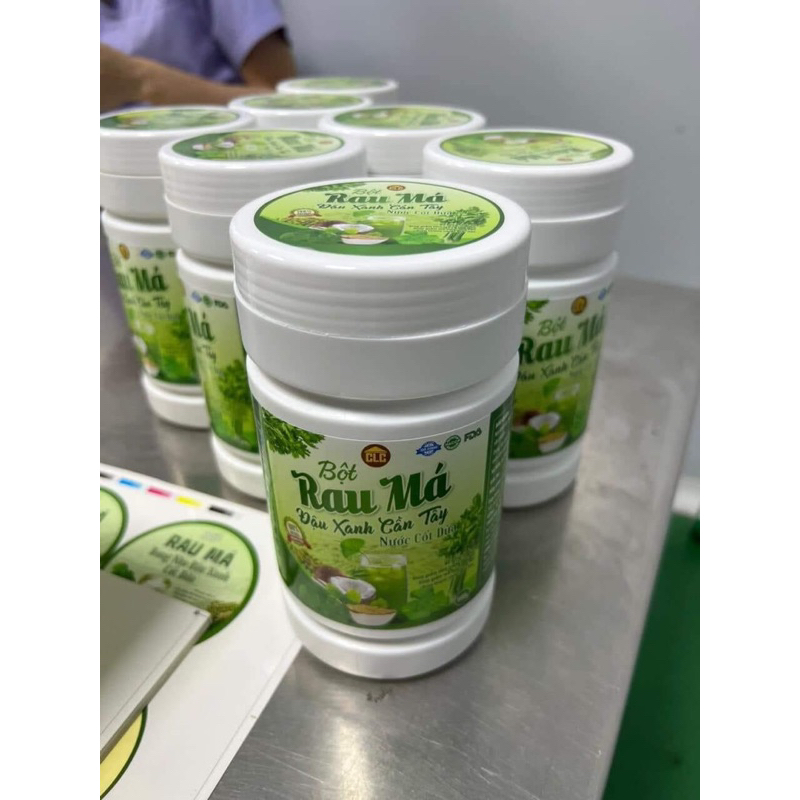 Bột RAU MÁ-ĐẬU XANH-CẦN TÂY- NƯỚC CỐT DỪA hàng chính hãng(500g)