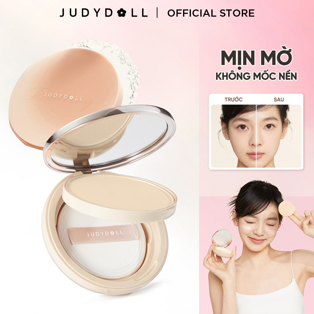  Phấn Phủ Dạng Bột JUDYDOLL 4g Kiềm Dầu Chống Nước Chống Mồ Hôi Che Phủ Toàn Diện Siêu Mịn Lớp Trang Điểm Tự Nhiên Không Vón Cục Lâu Trôi 
