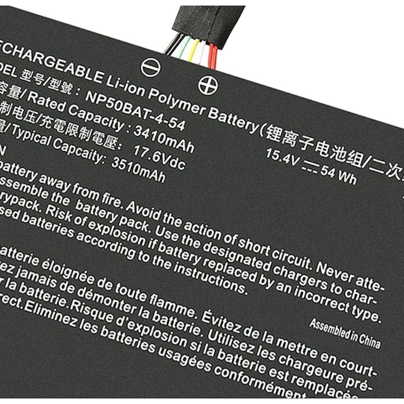 NP50BAT-4-54 New Laptop Battery for CLEVO NP70 X17 AT22 G7 KE XMG Focus 16 X15 at 6-87-NPSKS-53G00 S