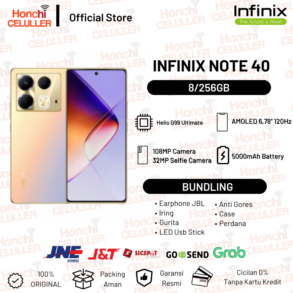 Infinix Note 40 8/256GB Garansi Resmi Indonesia TAM Harga 2,999,000 rupiah*Gratis Ongkir
