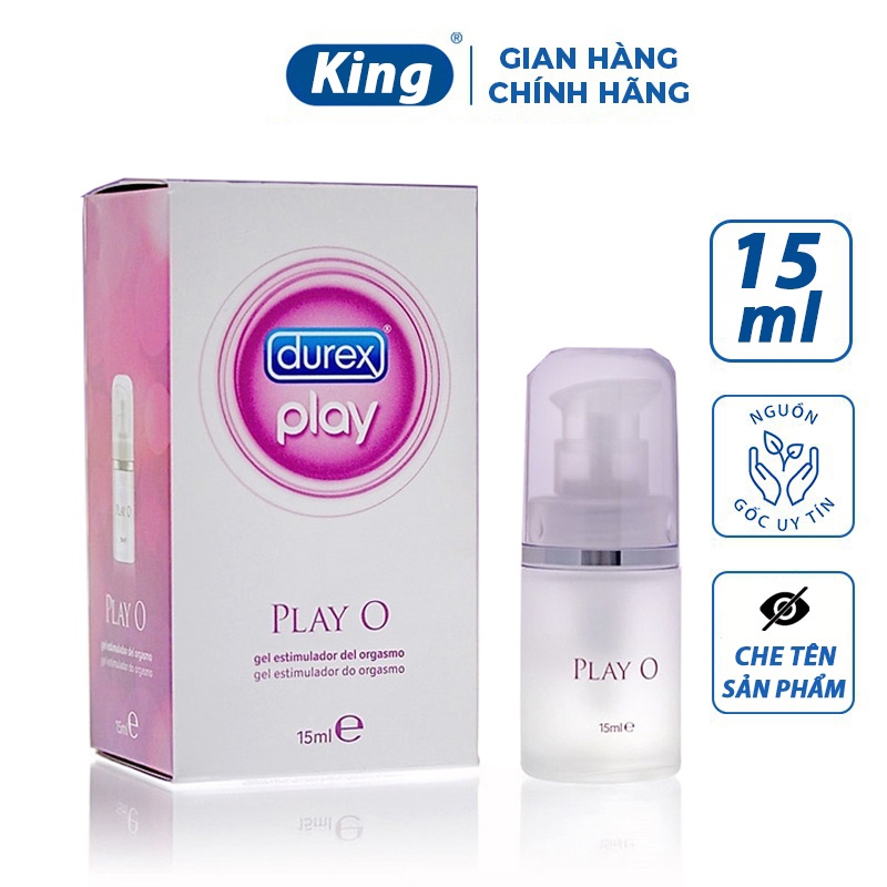 Gel bôi trơn Durex Play O 15ml, gen bôi trơn durex gốc nước tăng khoái cảm bôi trơn quan hệ kéo dài quan hệ