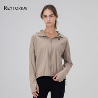 Reytorrm Jaket Olahraga Wanita Lengan Panjang Untuk Outdoor Sun Protection Yoga Mantel Olahraga Wanita UPF50+(WT006)