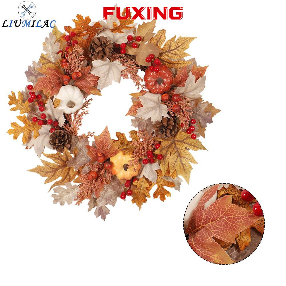 LIUMILAC 20 Inch Diameter Autumn Wreath Harvest Decor Long Lasting Decor Fall Decor ราคา 3,399 บาท*ส่งฟรี
