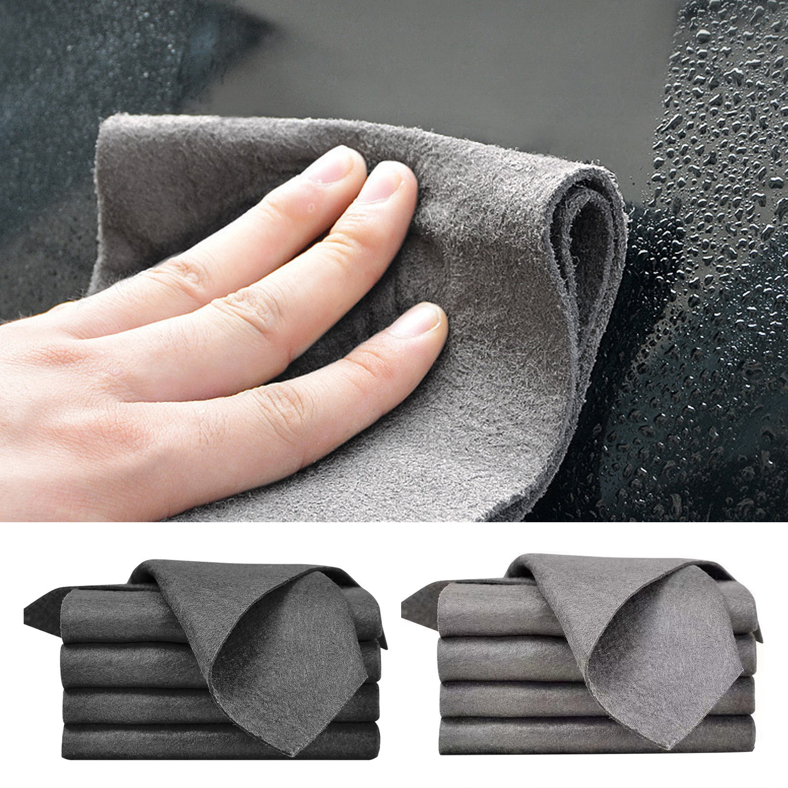 gujyl No Trace Mirror Cloth Microfiber Cleaning Wipes 5pcs Super Soft Cleaning Cloths Lint Free Water Absorbent for Car Mirror More Favorite