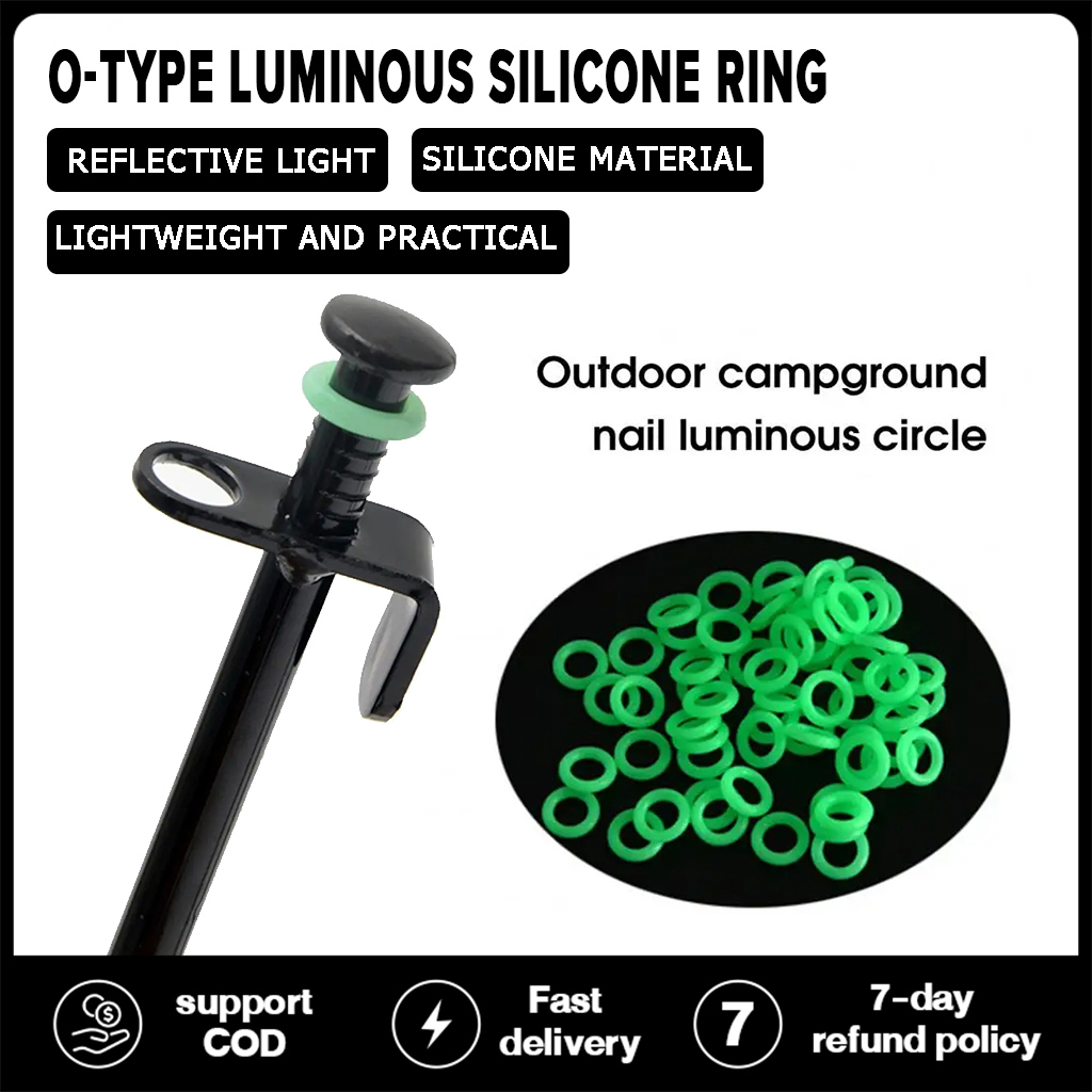 Other series ห่วงเรืองแสงสีเขียว สำหรับสวมหัวสมอบก-เต็นท์ แคมป์ปิ้ง ห่วงซิลิโคนเรืองแสงสมอบก ห่วงเรืองแสงกันสะดุด มองเห็นตอนกลางคืน ราคา  3 บาท*ส่งฟรี