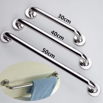 New Bathroom Tub Toilet Stainless Steel Handrail Grab Bar Shower Safety Support Handle Towel Rack(50cm)