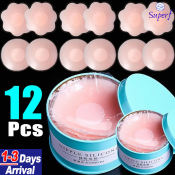 Reusable Silicone Nipple Covers, 12pcs, Invisible Bra Pads