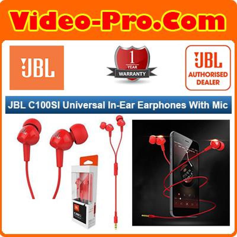JBL C100SI Red In-Ear Earphone with Mic 12 Months Warranty Singapore
