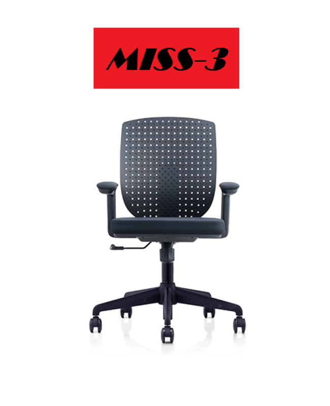 MISS-3 195B (Bkack/Grey) (Adjustable Armrest , Adjustable Back , Lean Back Function , Adjustable High ) Singapore